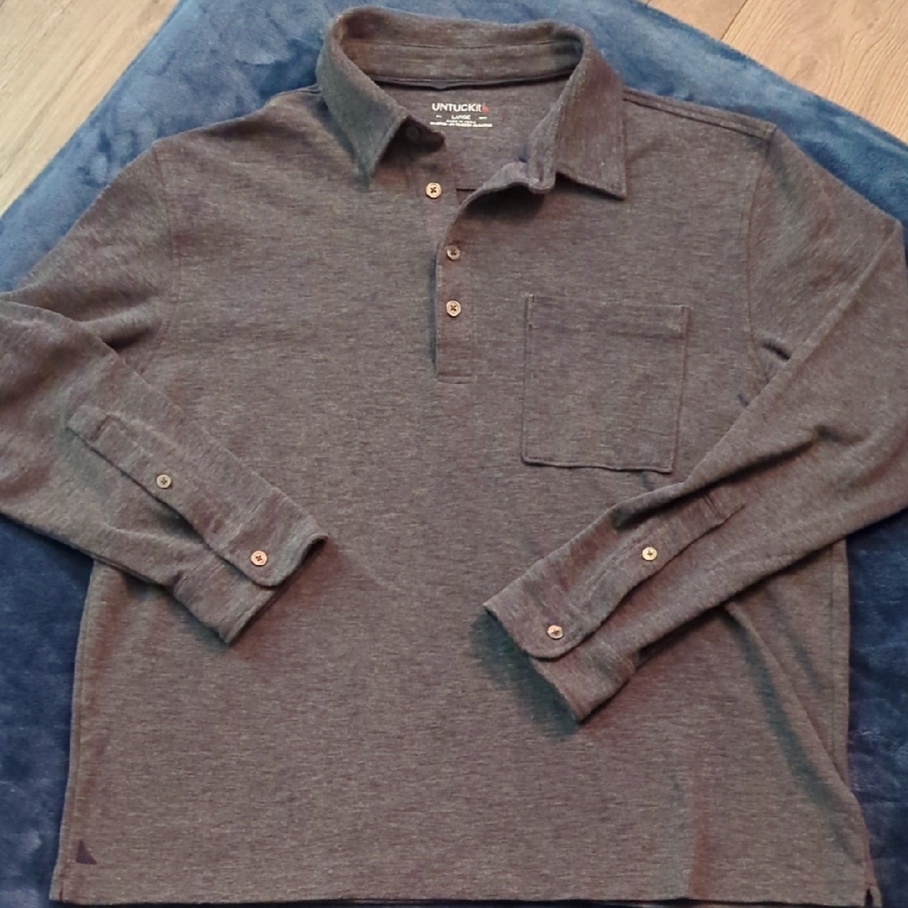 UNTUCKit Gray Casual Button Down Shirt